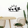 Wallity Accesorio Decorativo de Pared de Metal Negro 50x26 cm